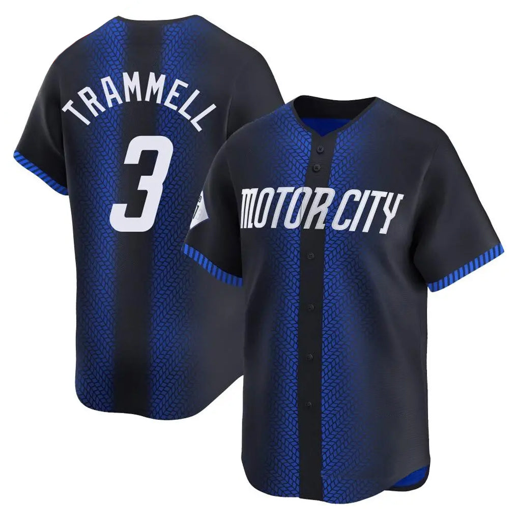 Rebec D.Tigers #3 Alan Trammell Player Navy Game Home Stitched Jerseys