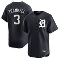 Rebec D.Tigers #3 Alan Trammell Player Navy Home Limited Game Stitched Jerseys