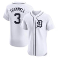 Rebec D.Tigers #3 Alan Trammell Player White Limited Elite Home Stitched Jerseys
