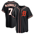 Rebec D.Tigers #7 Kevin McGonigle Player Black Fashion Out Home Game Stitched Jerseys