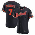 Rebec D.Tigers #7 Kevin McGonigle Player Navy Limited Elite Home Game Stitched Jerseys