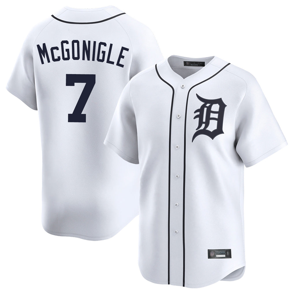 Rebec D.Tigers #7 Kevin McGonigle Player White Home Limited Stitched Jerseys