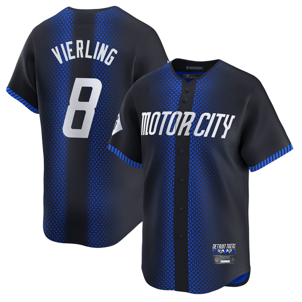 Rebec D.Tigers #8 Matt Vierling Player Navy City Connect Home Limited Stitched Jerseys
