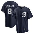 Rebec D.Tigers #8 Matt Vierling Player Navy Game Home Stitched Jerseys