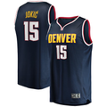 Rebec Denver Nuggets #15 Nikola Jokic Navy Fast Break Player Jerseys - Icon Edition