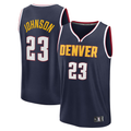 Rebec Denver Nuggets #23 Cameron Johnson Navy Fast Break Replica Jerseys - Icon Edition