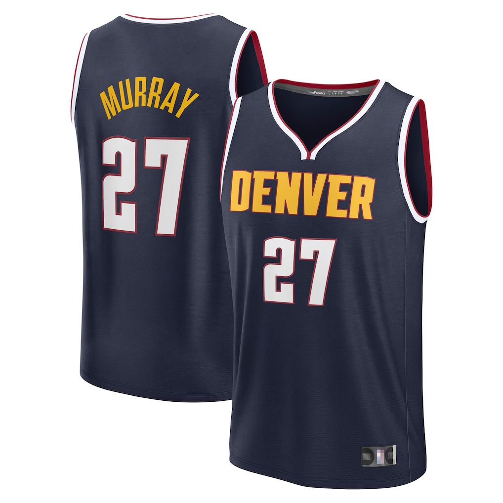Rebec Denver Nuggets #27 Jamal Murray Navy Fast Break Replica Player Jerseys - Icon Edition