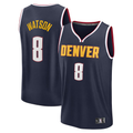 Rebec Denver Nuggets #8 Peyton Watson Navy Fast Break Replica Player Jerseys - Icon Edition