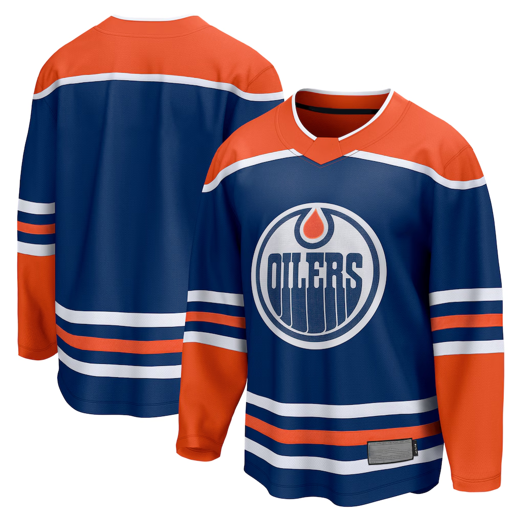 Rebec E.Oilers Royal Home Breakaway Blank Jerseys