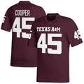 Rebec T.A&M Aggies #45 Edgerrin Cooper NIL Replica Football Jersey Maroon Stitched American College Jerseys