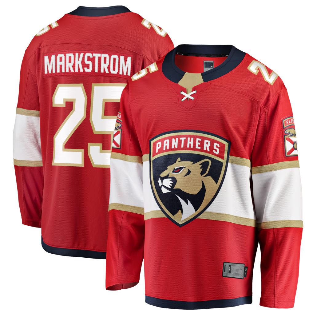 Rebec F.Panthers #29 Jacob Markstrom Red Home Breakaway Jerseys