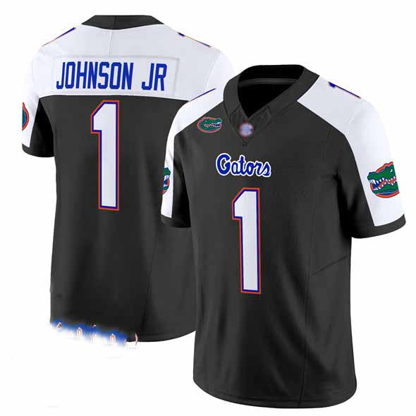 Rebec F.Gators #1 Montrell Johnson Jr. Black Alternate 2024 F.U.S.E. Florida Patch Vapor Limited Stitched Football Jersey American College Jerseys