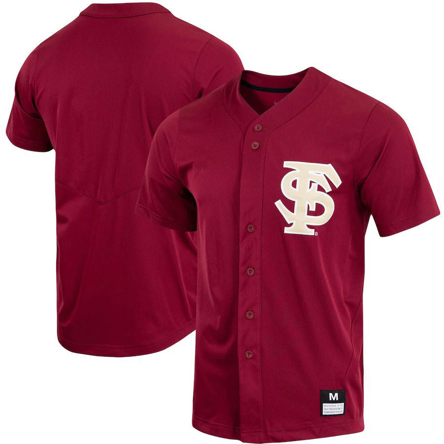 Rebec F.State Seminoles Replica Full-Button Baseball Jersey Garnet Stitched American College Jerseys