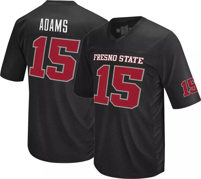 Rebec F.State Bulldogs #15 Davante Adams Black Stitched Game American College Jerseys