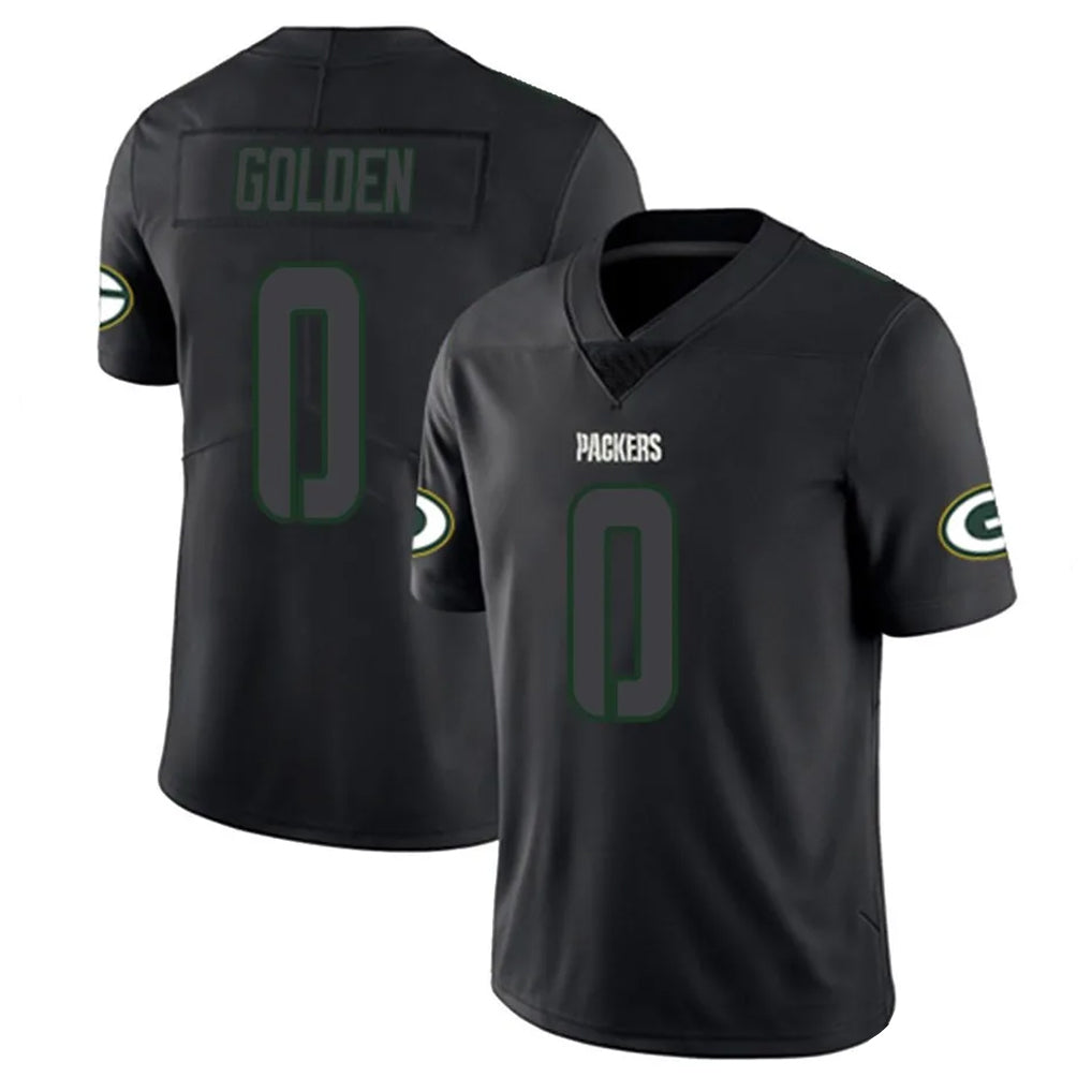 Rebec GB.Packers #0 Matthew Golden Player Black Impact Limited Home Game Stitched Jerseys