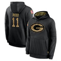 Rebec GB.Packers #11 Jayden Reed Player Black Salute to Service Hoodies Limited Game Stitched Jerseys