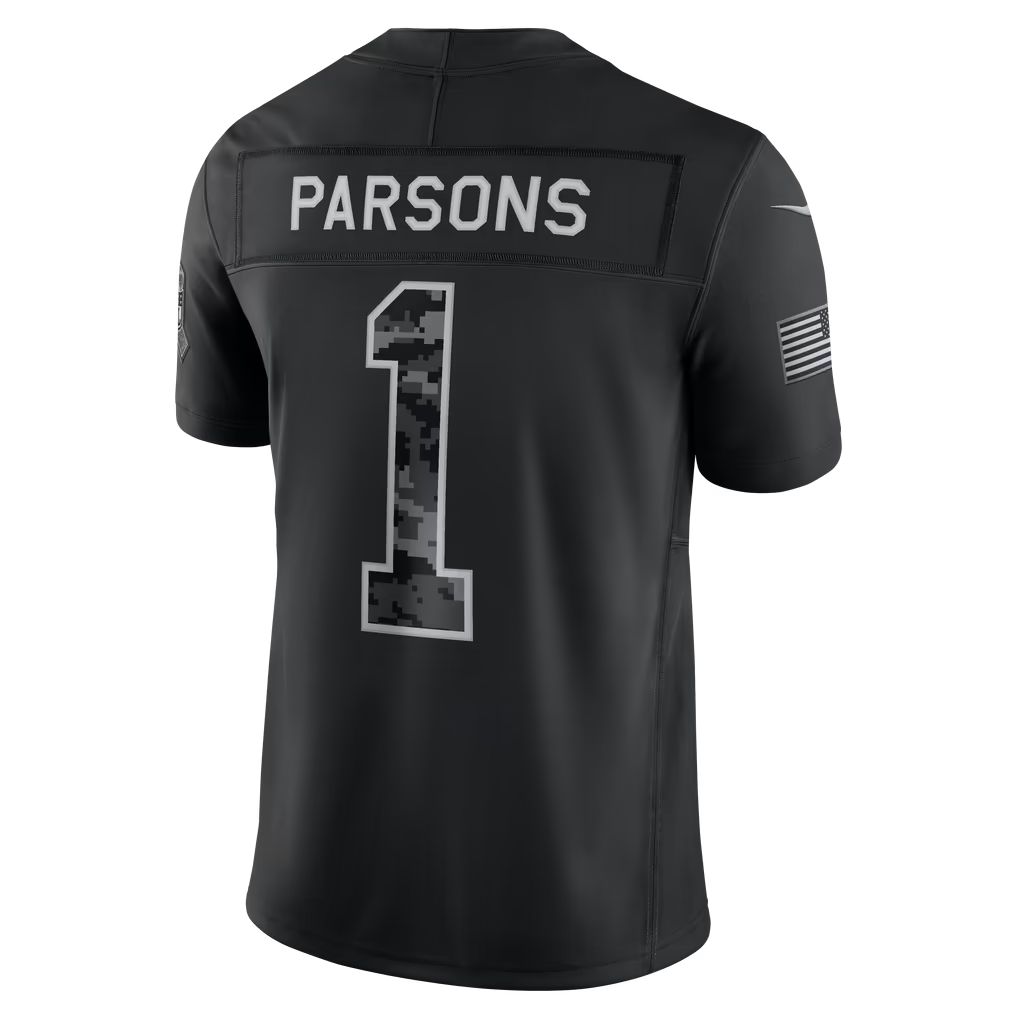 Rebec  GB.Packers #1 Micah Parsons Black 2026 Salute to Service Stitched Limited Jersey
