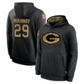 Rebec GB.Packers #29 Xavier McKinney Player Black Salute to Service Hoodies Limited Game Stitched Jerseys