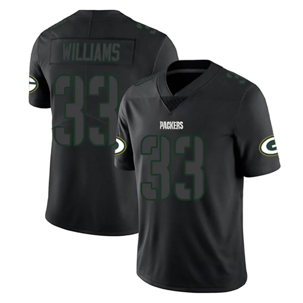 Rebec GB.Packers #33 Evan Williams Player Black Impact Limited Home Game Stitched Jerseys