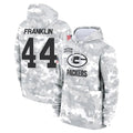 Rebec GB.Packers #44 Zaire Franklin Player Arctic Camo Salute to Service Hoodies Limited Game Stitched Jerseys