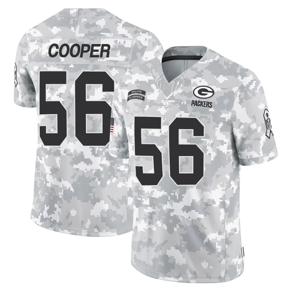 Rebec GB.Packers #56 Edgerrin Cooper Player Arctic Camo Salute To Service Limited Stitched Jerseys