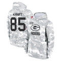 Rebec GB.Packers #85 Tucker Kraft Player Arctic Camo Salute to Service Hoodies Limited Game Stitched Jerseys