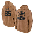 Rebec GB.Packers #85 Tucker Kraft Player Brown Salute to Service Hoodies Limited Game Stitched Jerseys