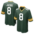 Rebec GB.Packers #8 Josh Jacobs Player Green Home Game Stitched Jerseys