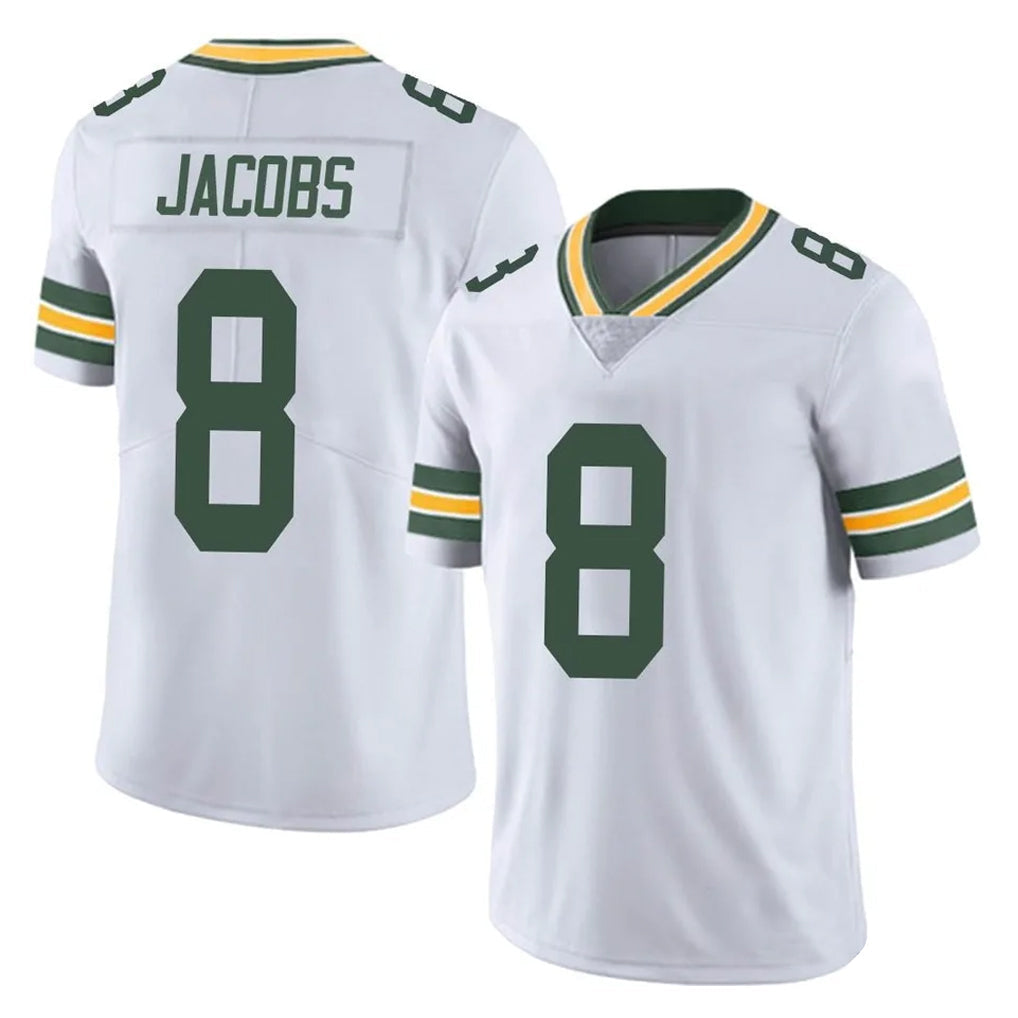Rebec GB.Packers #8 Josh Jacobs Player White Vapor Untouchable Limited Home Game Stitched Jerseys