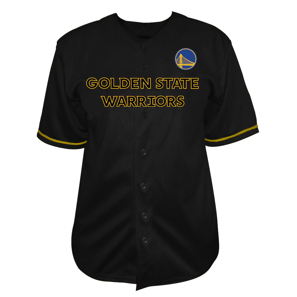 Rebec GS.Warriors Black Big & Tall Pop Full-Button Jerseys