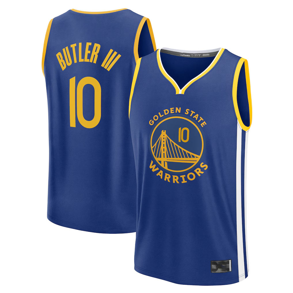 Rebec GS.Warriors #10 Jimmy Butler III Royal Fast Break Replica Player Jerseys - Icon Edition