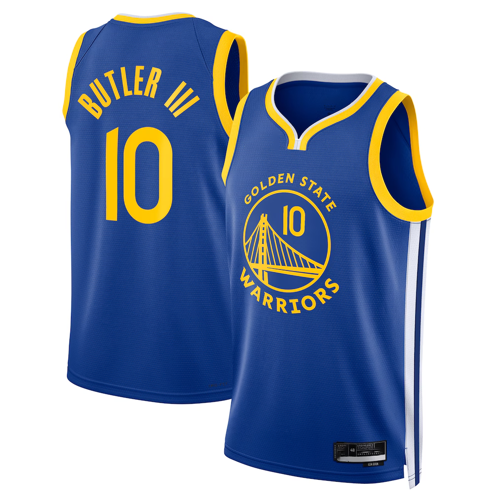 Rebec GS.Warriors #10 Jimmy Butler III Royal Swingman Jerseys - Icon Edition