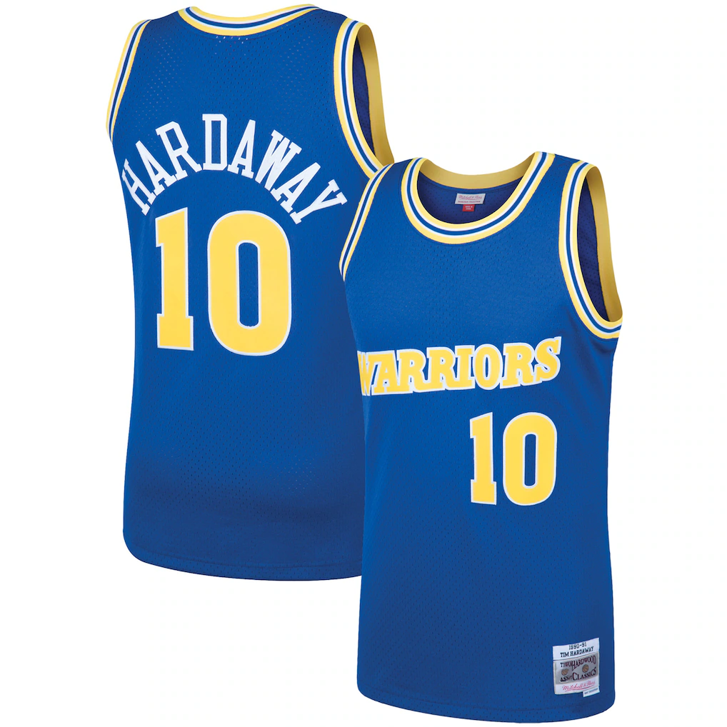 Rebec GS.Warriors #10 Tim Hardaway Mitchell & Ness Royal 199091 Hardwood Classics Swingman Jerseys