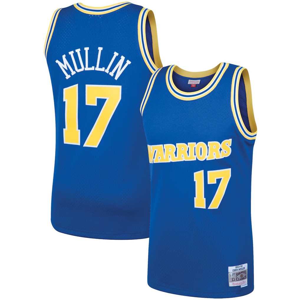 Rebec GS.Warriors #17 Chris Mullin Mitchell & Ness Royal 199394 Hardwood Classics Swingman Jerseys