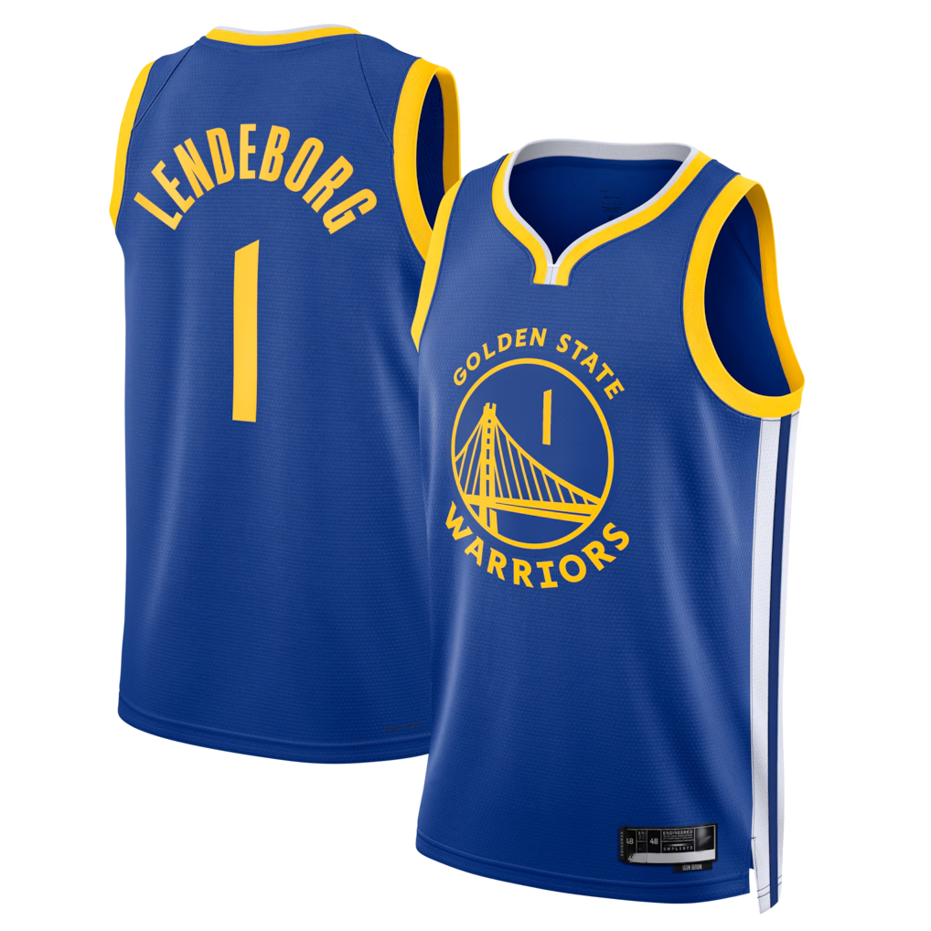 Rebec GS.Warriors #1 Yaxel Lendeborg Royal Swingman Jerseys - Icon Edition
