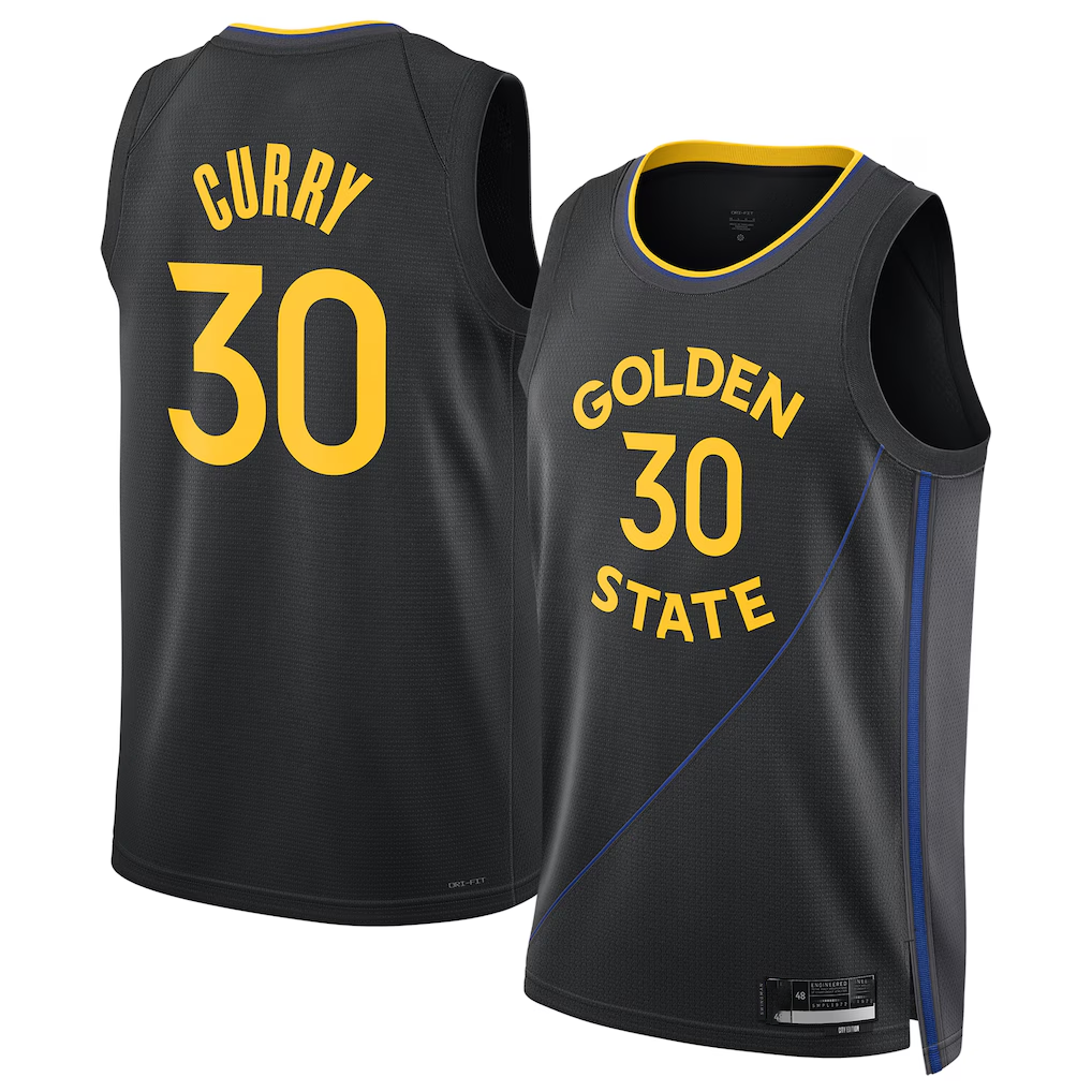 Rebec GS.Warriors #30 Stephen Curry Black 202425 Swingman Jerseys - Statement Edition