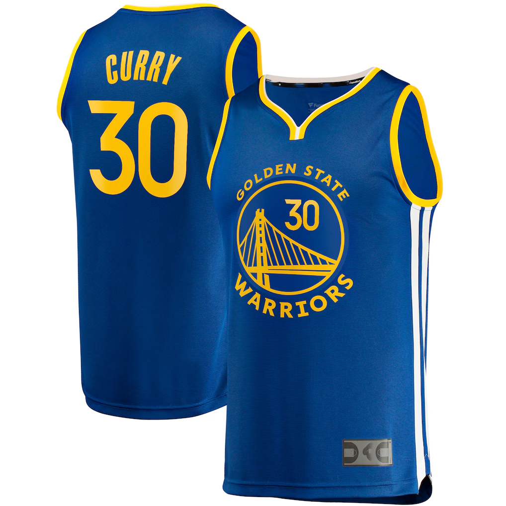 Rebec GS.Warriors #30 Stephen Curry Royal Big & Tall Fast Break Player Jerseys - Icon Edition