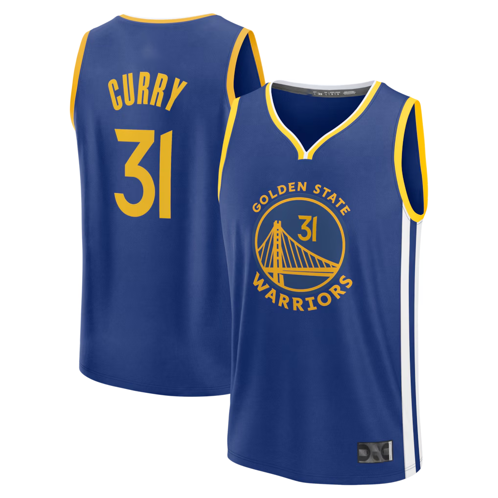 Rebec GS.Warriors #31 Seth Curry Blue Fast Break Replica Jerseys - Icon Edition