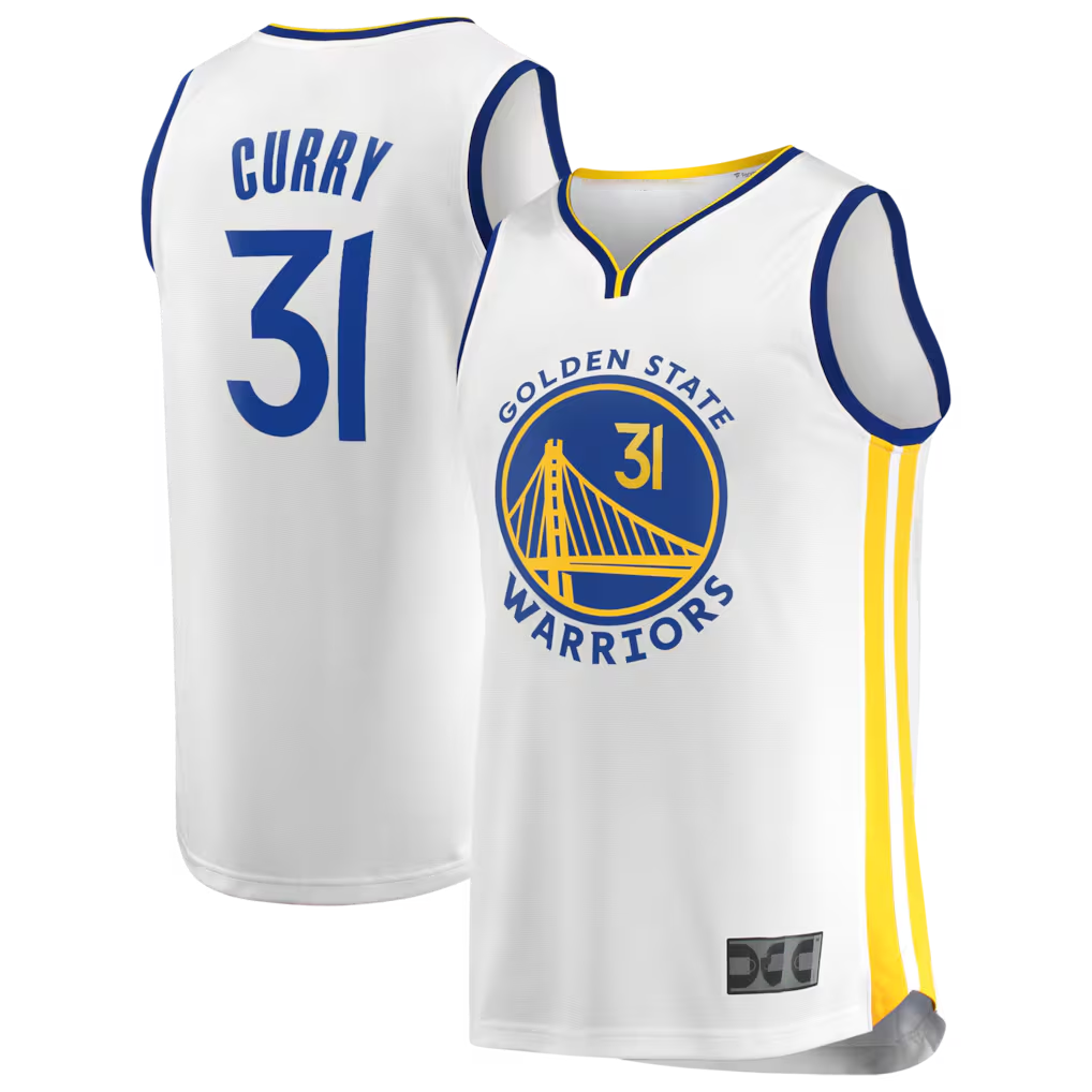 Rebec GS.Warriors #31 Seth Curry White Fast Break Replica Player Jerseys - Association Edition