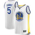 Rebec GS.Warriors #5 Kevon Looney White Fast Break Player Replica Jerseys - Association Edition