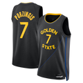 Rebec GS.Warriors #7 Kristaps Porzi??is Black Swingman Jerseys - Statement Edition