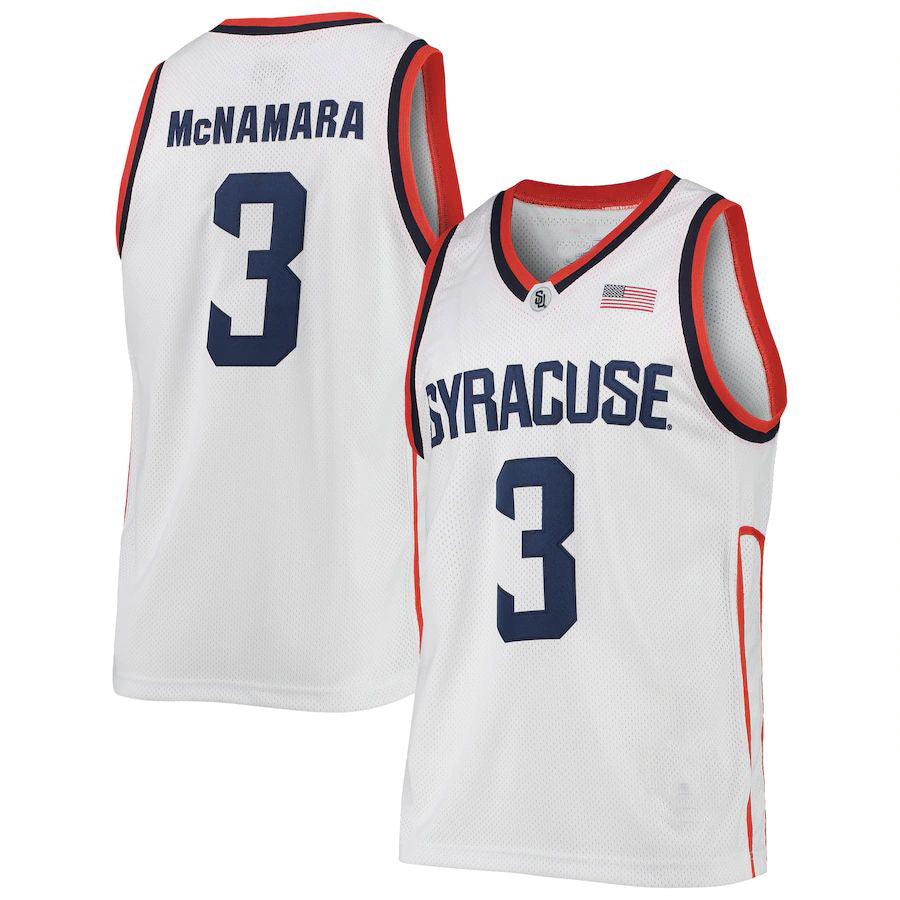 Rebec S.Orange #3 Gerry McNamara Original Retro Brand Alumni Commemorative Classic Basketball Jersey White Stitched American College Jerseys