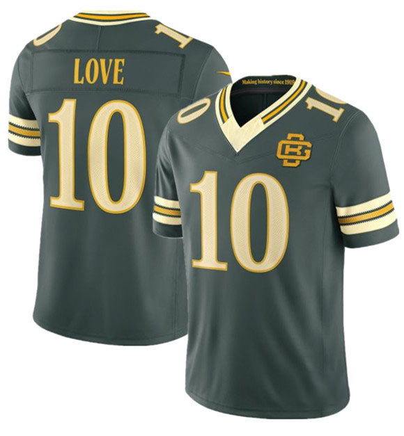 Rebec GB.Packers #10 Jordan Love Dark Green 2026 F.U.S.E. Rivalries Collection Limited Football Stitched Jersey
