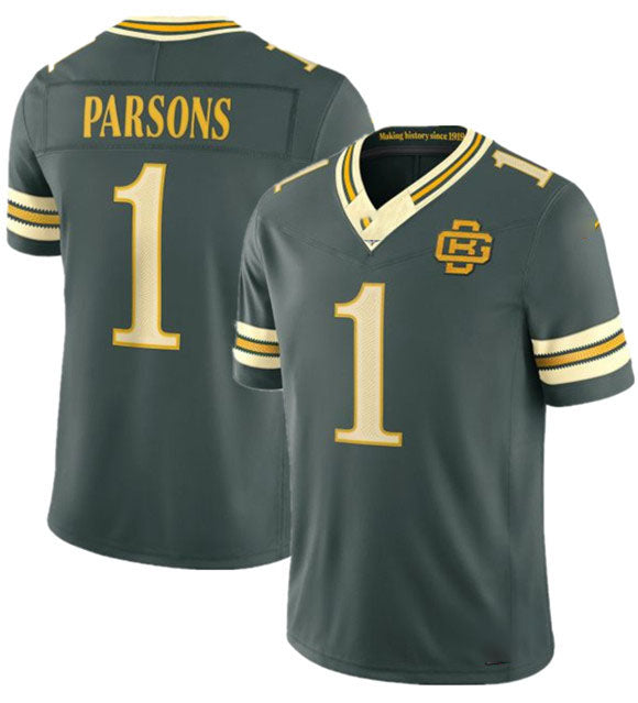 Rebec GB.Packers #1 Micah Parsons Dark Green 2026 F.U.S.E. Rivalries Collection Limited Football Stitched Jersey