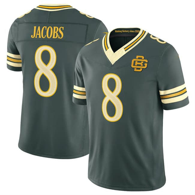 Rebec GB.Packers #8 Josh Jacobs Dark Green 2026 F.U.S.E. Rivalries Collection Limited Football Stitched Jersey