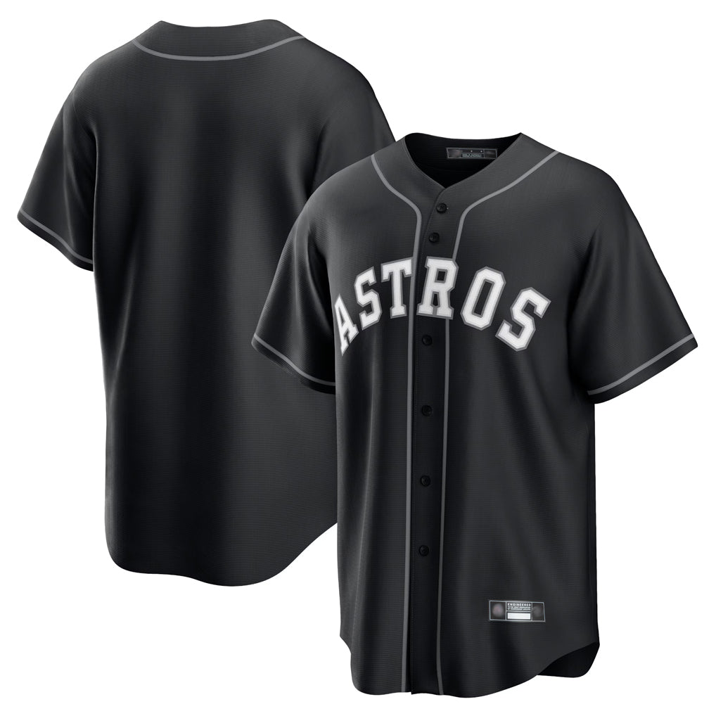 Rebec H.Astros Black Home Game Blank Player Stitched Jerseys