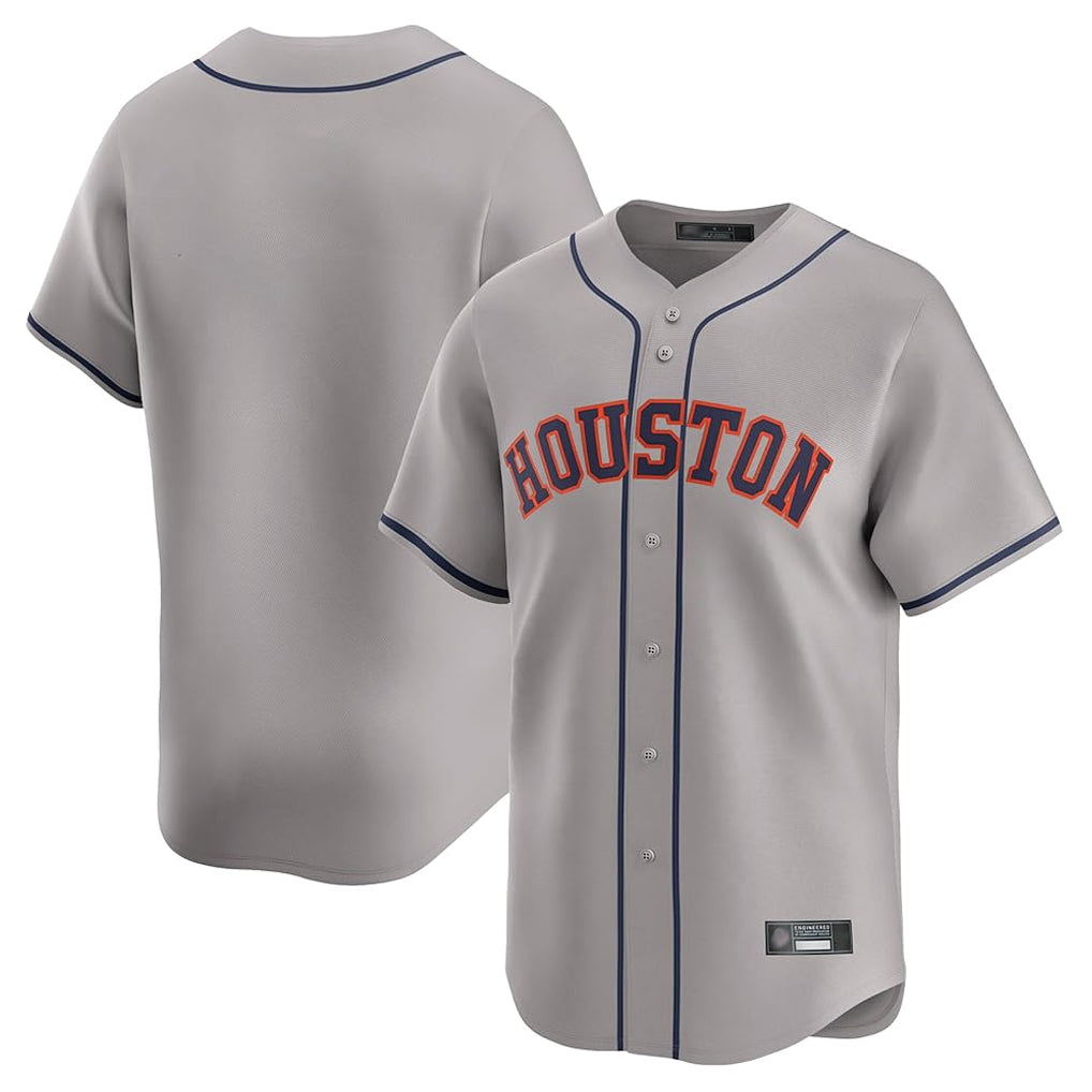 Rebec H.Astros Gray Home Limited Blank Player Stitched Jerseys