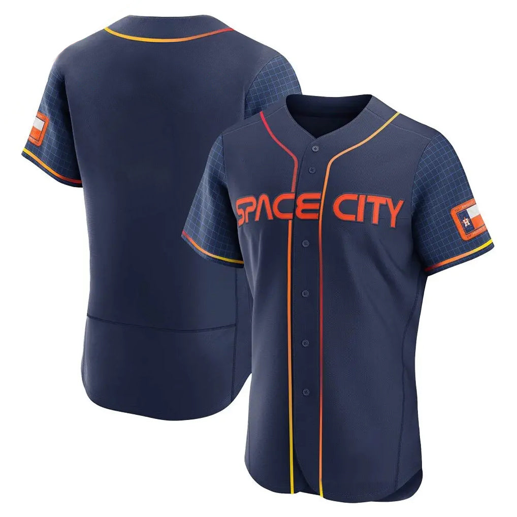 Rebec H.Astros Navy City Connect Limited Elite Home Blank Player Stitched Jerseys