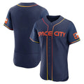 Rebec H.Astros Navy City Connect Limited Elite Home Blank Player Stitched Jerseys