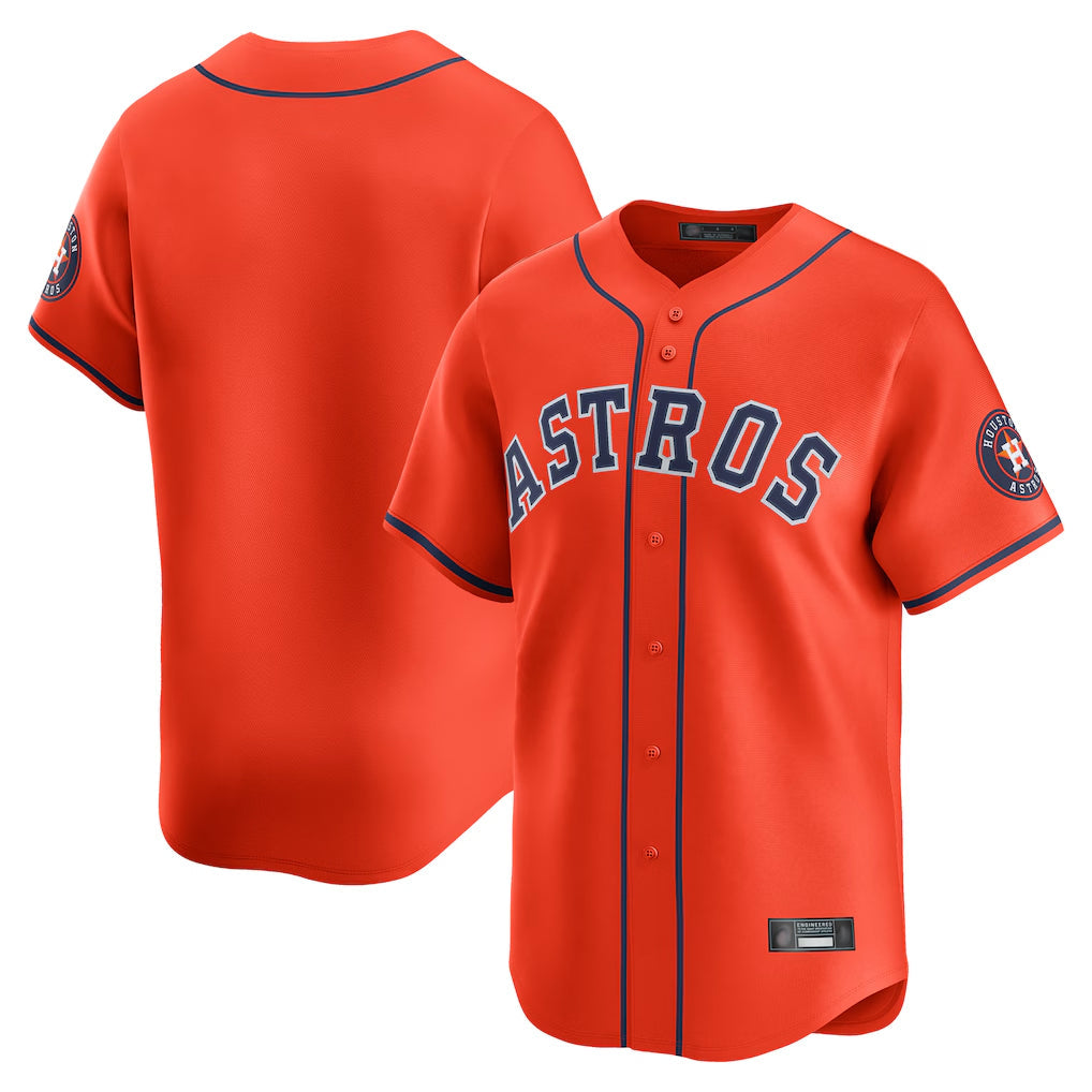 Rebec H.Astros Orange Home Limited Blank Player Stitched Jerseys